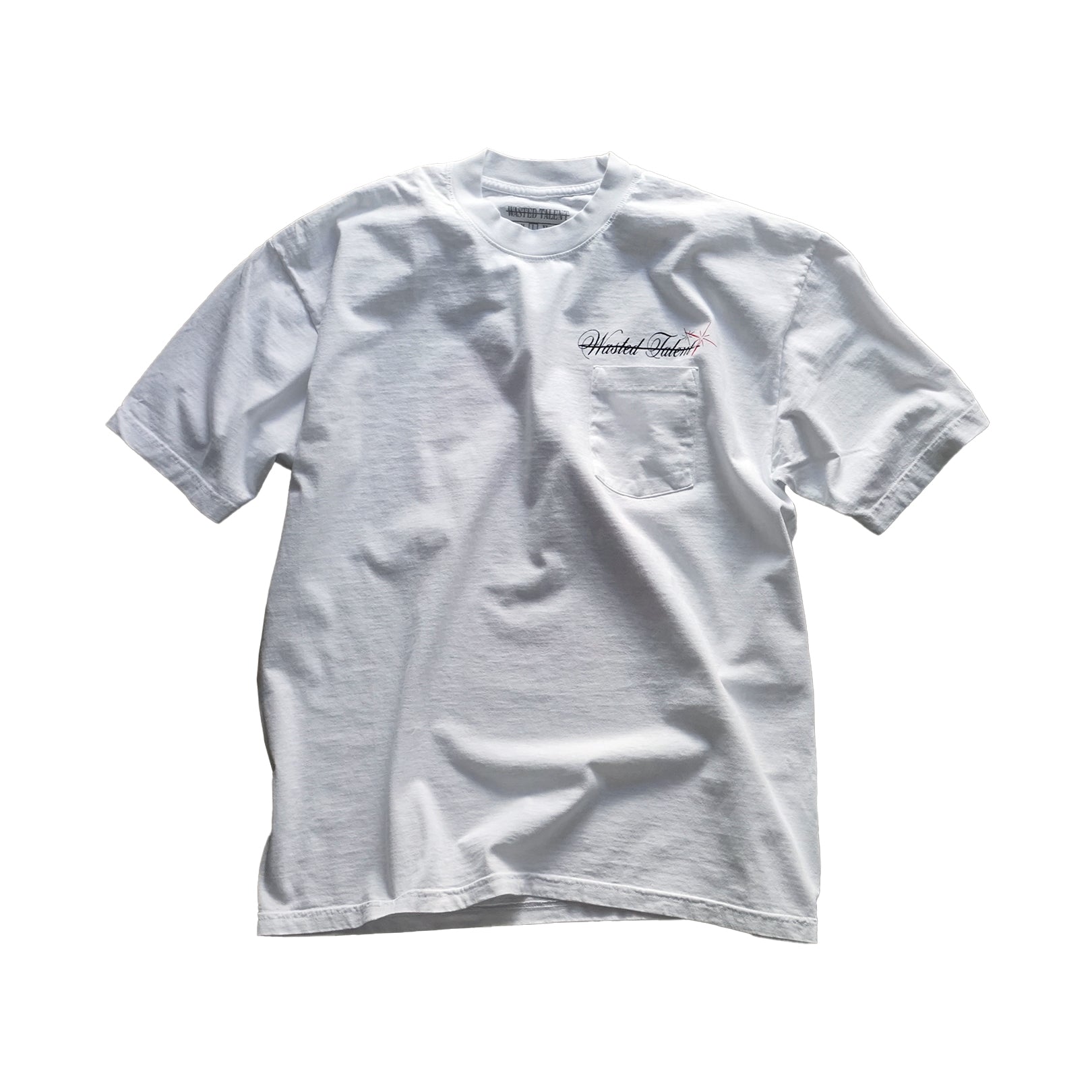 "Smile Now Cry Later" Heavyweight Pocket T-Shirt (White)